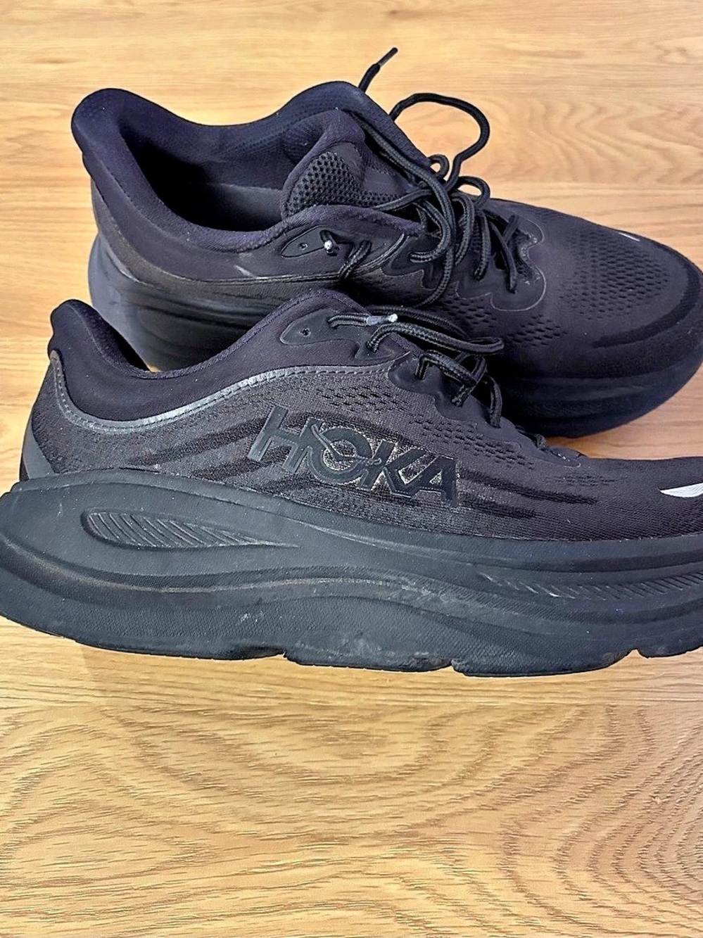 Hoka Bondi 9 Black Athletic Shoes